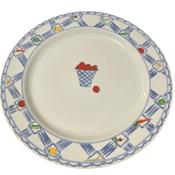 Vintage Strawberry and fruit  Pfaltzgraff Country Market 12" Serving Platter - Picture 2 of 15